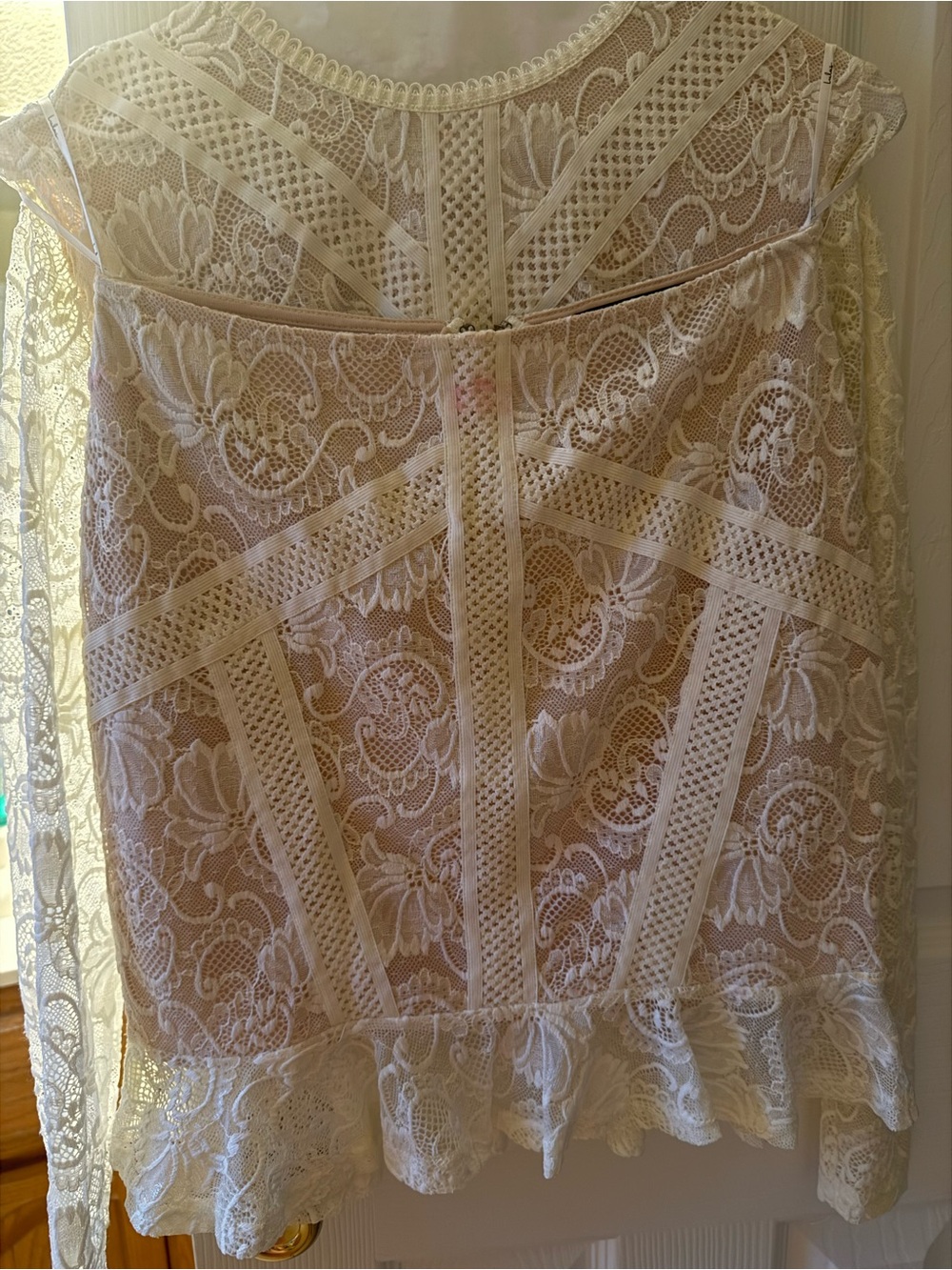 Lulu's Ivory Lace Skirt Set - Romantic Floral Mesh